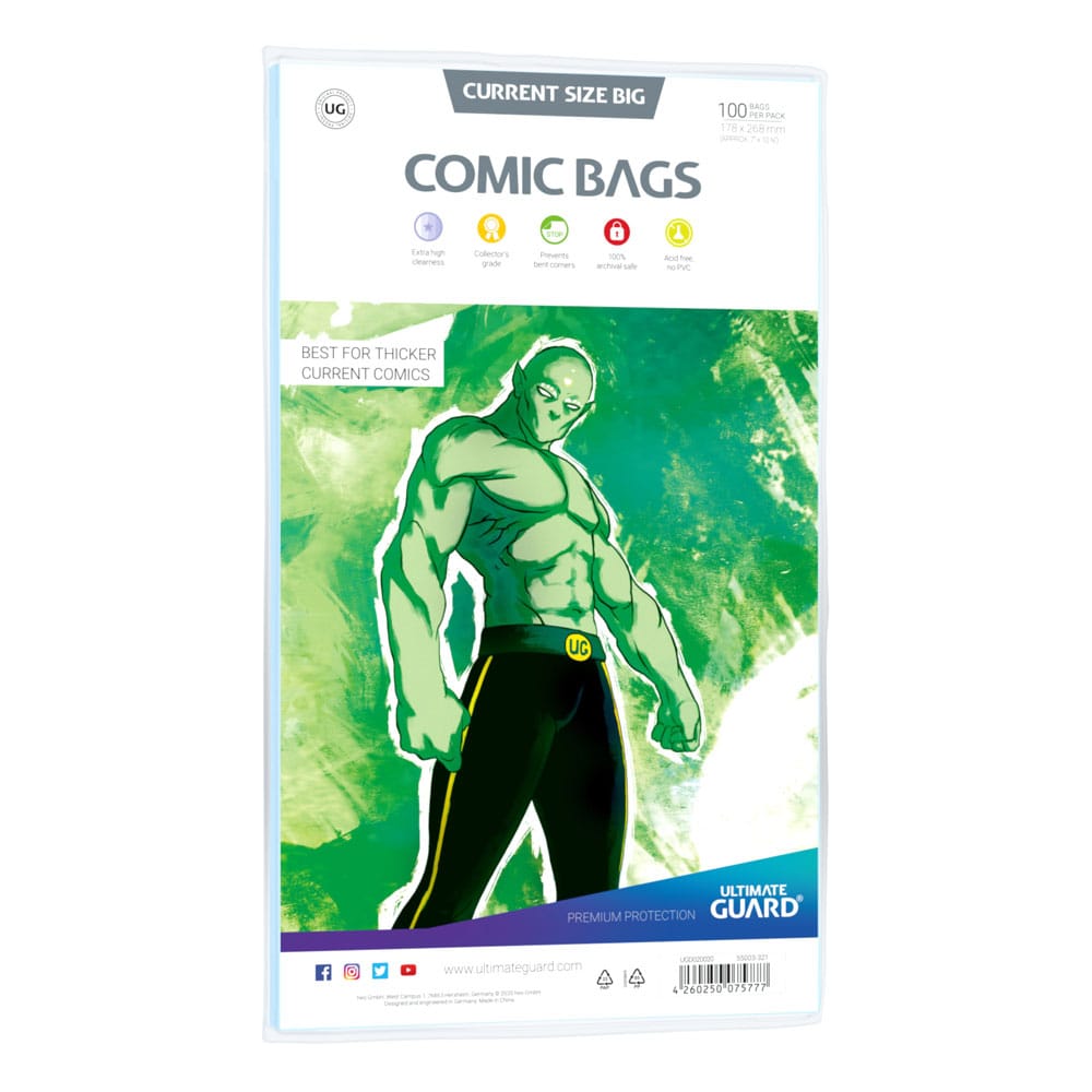Ultimate Guard Comic Bags BIG Bolsas de Comics Current Size (100)
