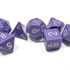 Chessex Opaque Polyhedral 7-Die Sets - Purple w/white