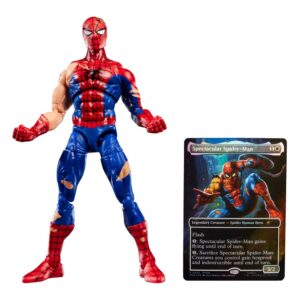 Marvel Legends Magic: The Gathering Figura Battle-Damaged Spider-Man (con carta exclusiva metalizada) 15 cm