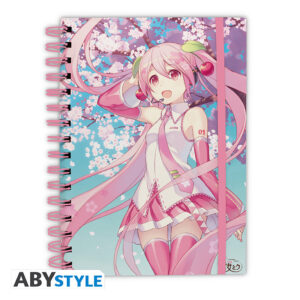 Hatsune Miku - Libreta A5 de Espiral - Cherry Blossom