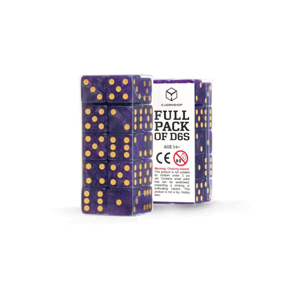 Q Workshop Pack de Dados Full Pack D6 Shimmering Purple (20)