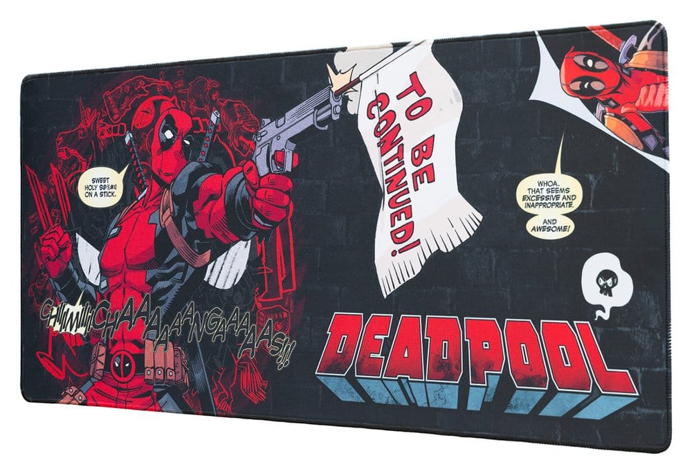 Marvel: Alfombrilla y Tapete de Juego XL Deadpool (80 x 35 cm)