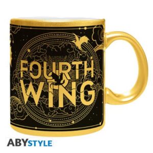 Fourth Wing (Alas de Sangre) Taza de Cerámica Logo Dorado 320 ml