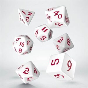 Set de Dados - Classic Runic White & Red (7 Dados)