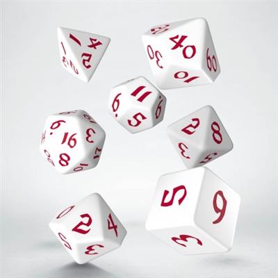 Set de Dados - Classic Runic White & Red (7 Dados)