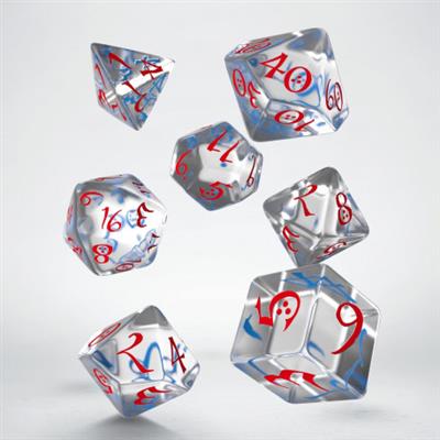 Set de Dados - Classic RPG Translucent & Blue-Red (7 Dados)